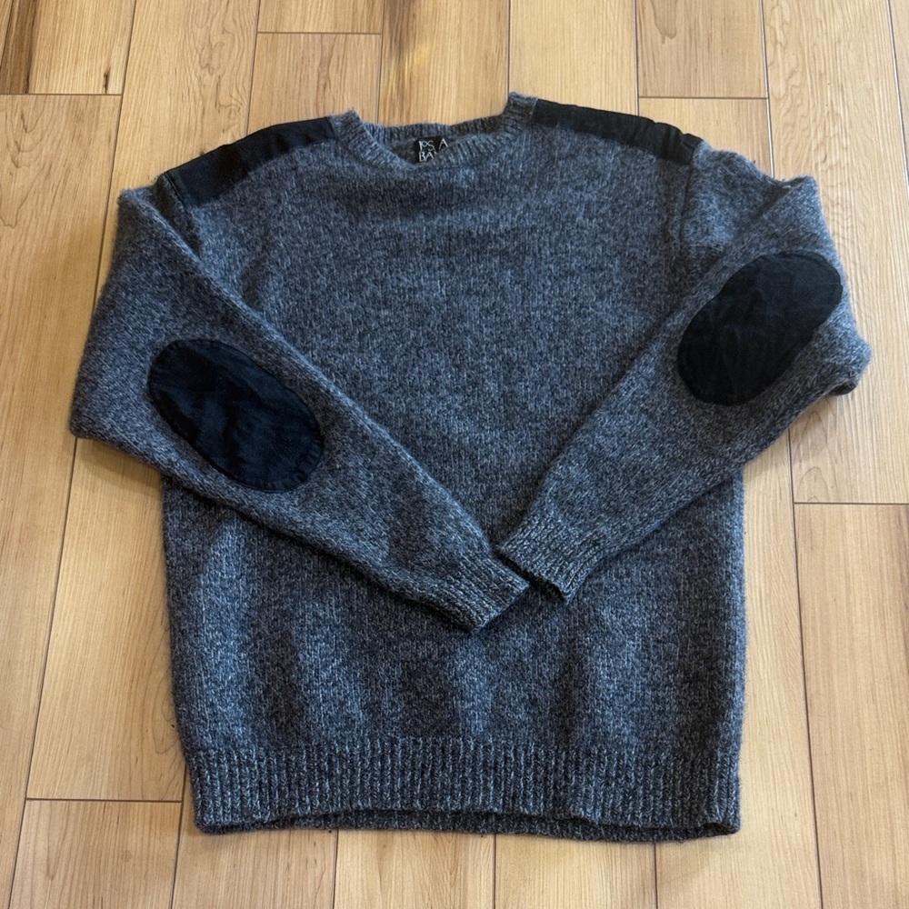 Jos. A. Bank Charcoal Crewneck Sweater - Wool & Polyamide blend